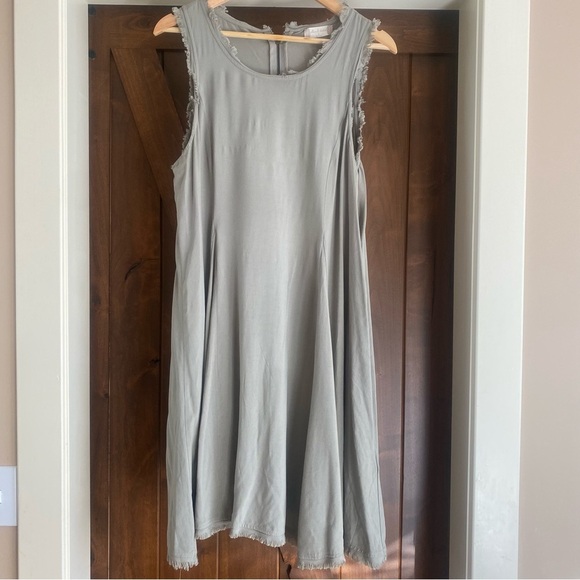 Altar’d State Mint Green Women’s Swing Dress Size Large Sleeveless, Fringe - Picture 1 of 6